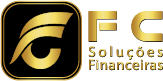 logomarca preta e dourada fc solucoes financeiras